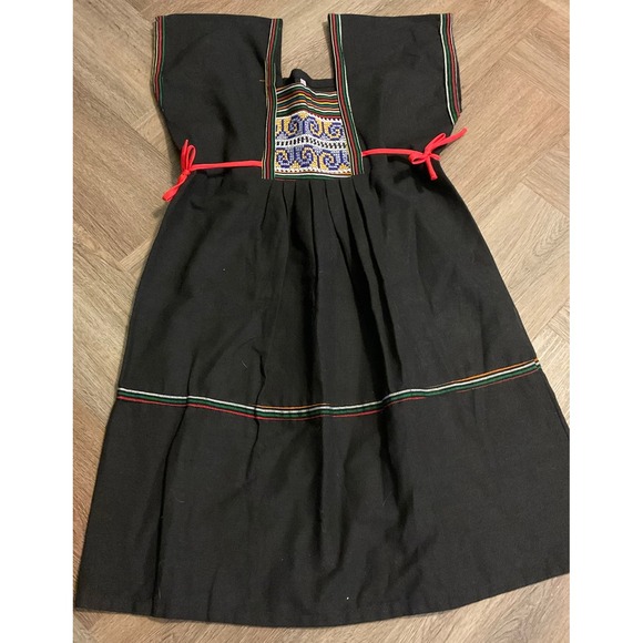 Traditional Thai Dress Childrens Size 10-12 Embroidery Multicolor Cross Stitch - Picture 1 of 7